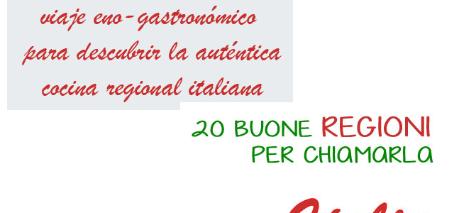 Ciclo de cenas regionales sensoriales «20 buone Regioni per chiamarla Italia»